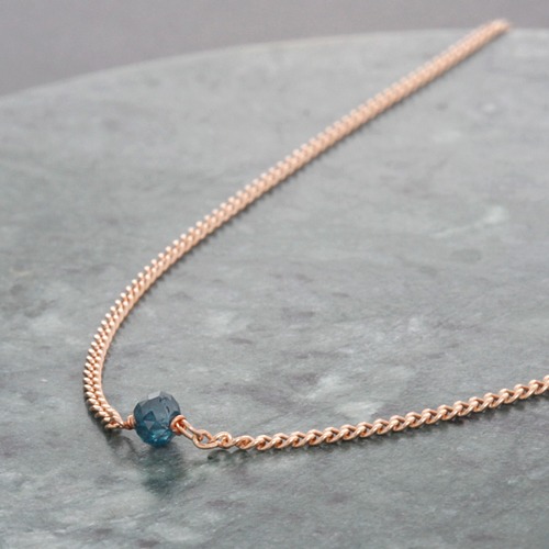 Blue Diamond Bead Chain Necklace 14K,18K [블루다이아몬드] 비드 체인 목걸이