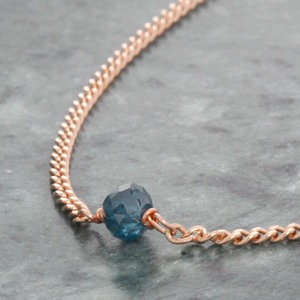 Blue Diamond Bead Chain Necklace 14K,18K [블루다이아몬드] 비드 체인 목걸이