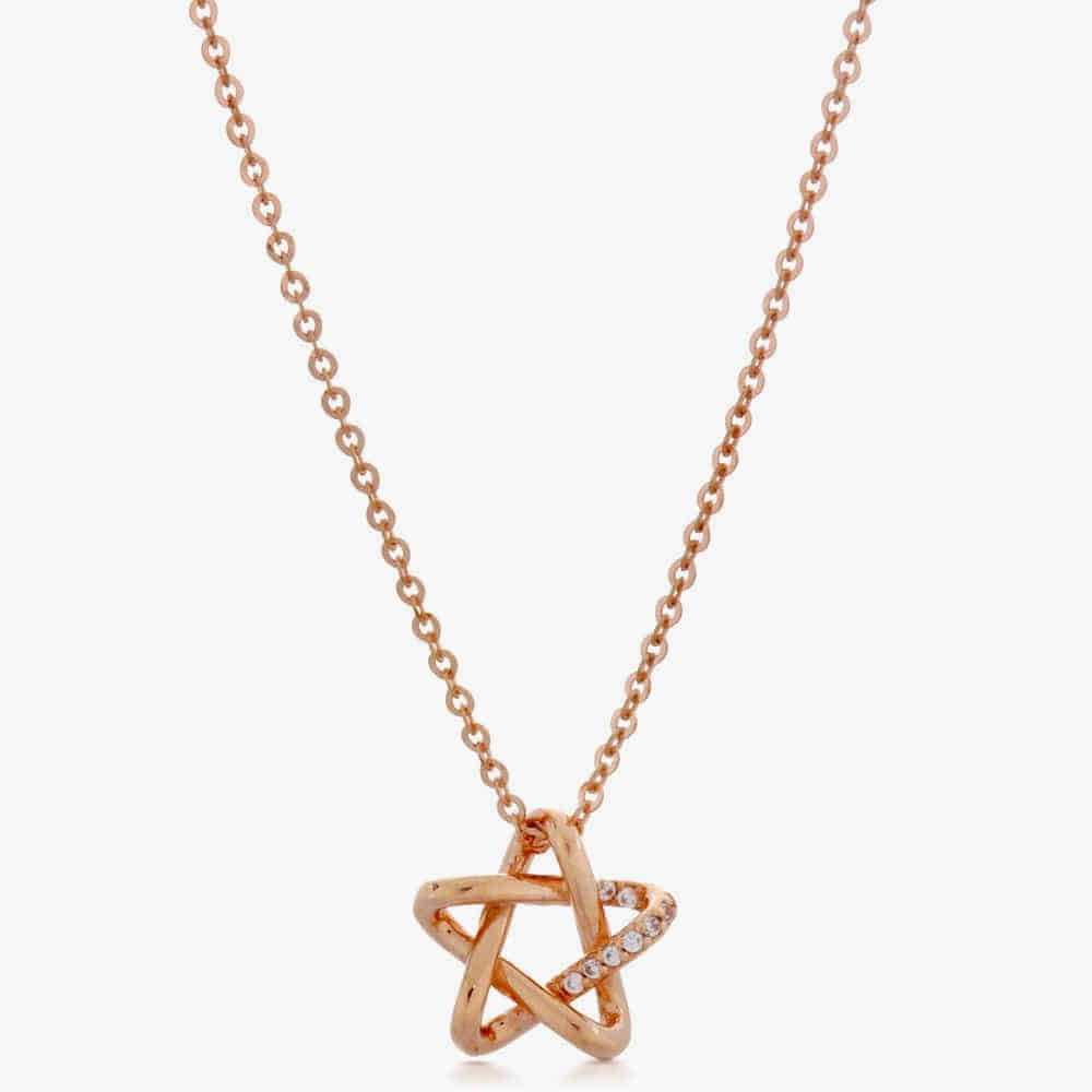 Line cubic star necklace 14K,18K 라인 큐빅 별 목걸이